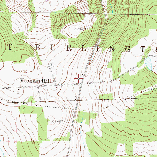 Topographic Map of Vroman Hill Church (historical), PA