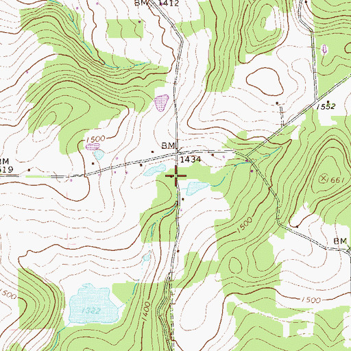 Topographic Map of Perry School, PA