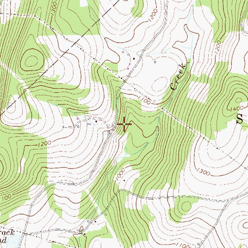 Topographic Map of West Valley School (historical), PA