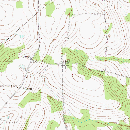 Topographic Map of Chestnut School, PA