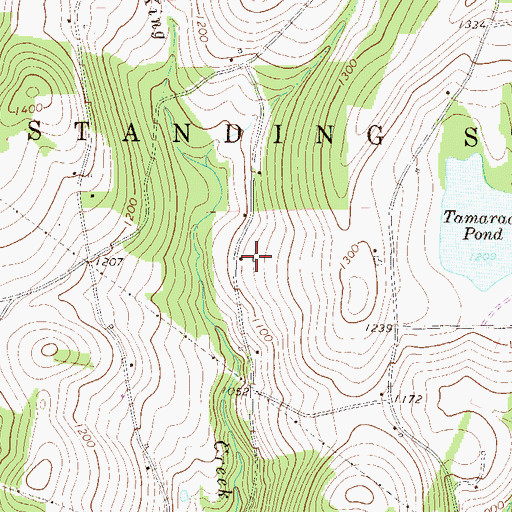 Topographic Map of Center School, PA