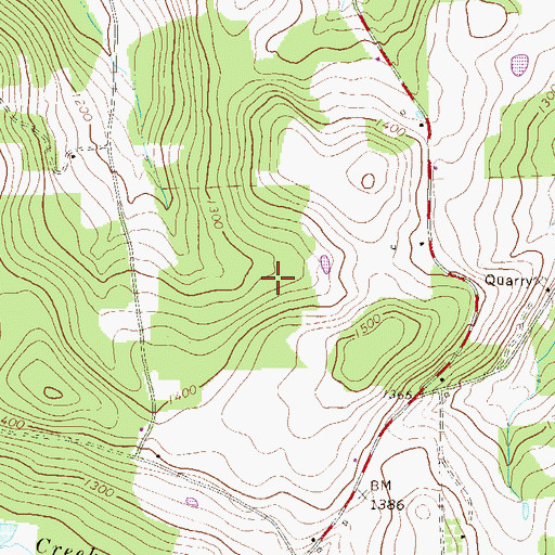 Topographic Map of Logan Hill School (historical), PA