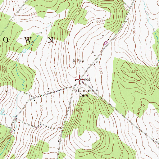 Topographic Map of Flynn School, PA