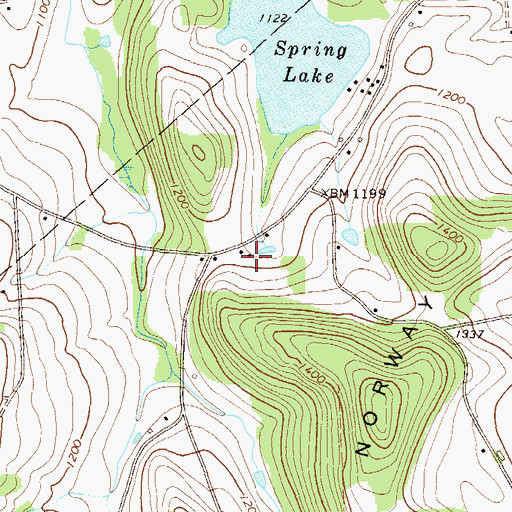 Topographic Map of Spring Lake School, PA