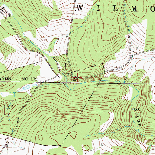 Topographic Map of Oak Hill School, PA