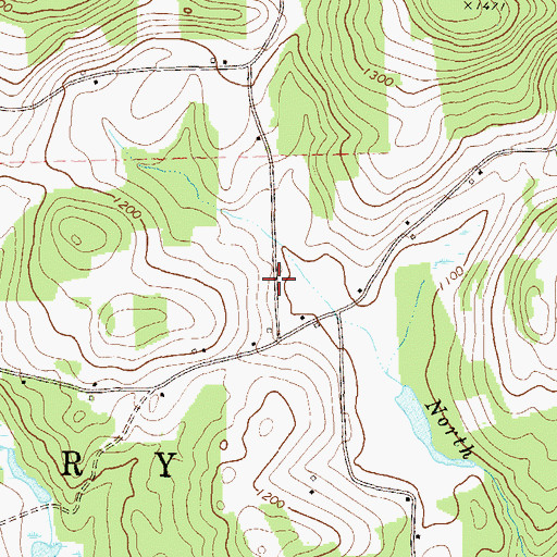 Topographic Map of Norway Ridge School (historical), PA