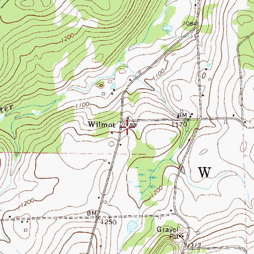 Topographic Map of Farr School (historical), PA