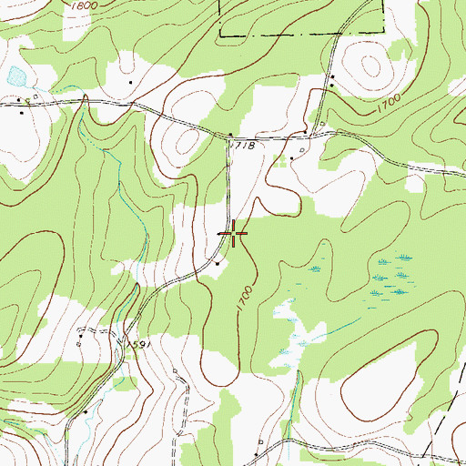 Topographic Map of East School, PA
