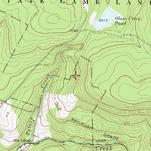 Topographic Map of Glass Creek Club, PA