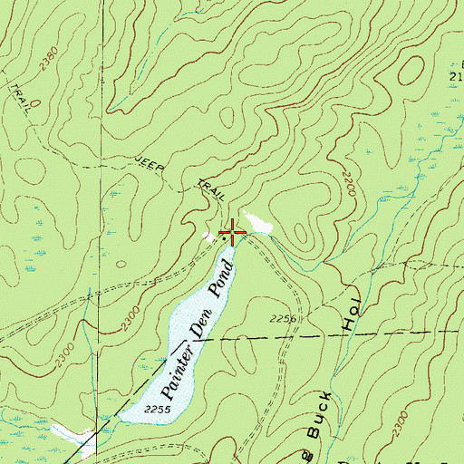Topographic Map of Painter Den Club, PA
