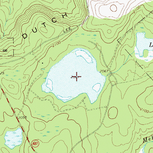 Topographic Map of Rouse Pond, PA