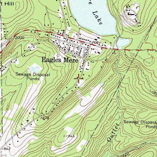Topographic Map of Sullivan Highland School, PA