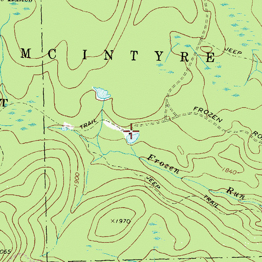 Topographic Map of Greenwood Hunting Club, PA
