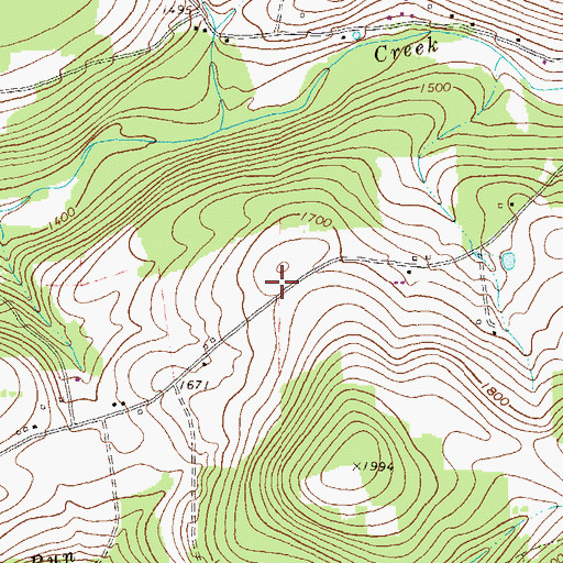 Topographic Map of Link School (historical), PA