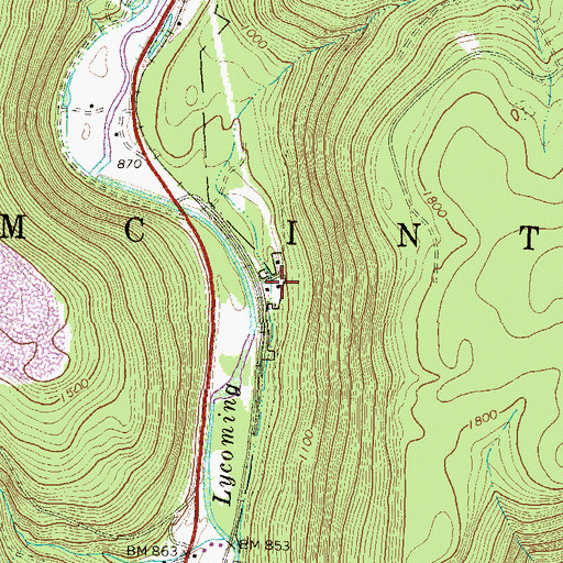Topographic Map of Langdon, PA