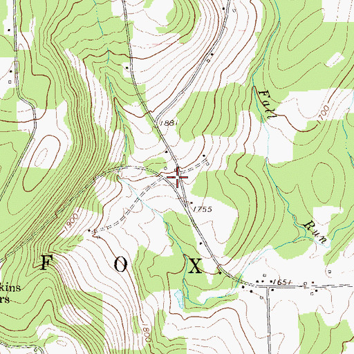 Topographic Map of South Street School, PA