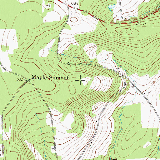 Topographic Map of Maple Summit Church, PA