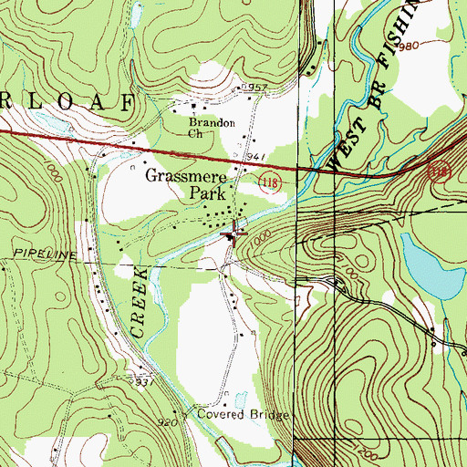 Topographic Map of Sugarloaf School, PA