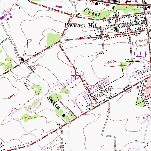 Topographic Map of Woodfort, PA
