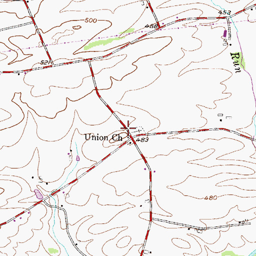 Topographic Map of Wolfe School (historical), PA