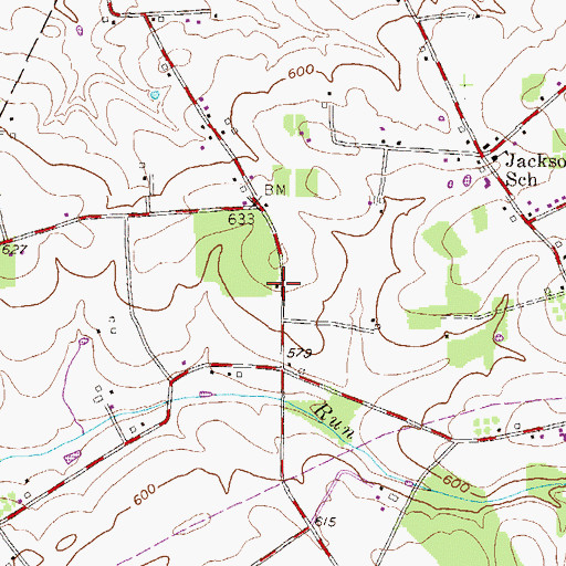 Topographic Map of Steiners School, PA