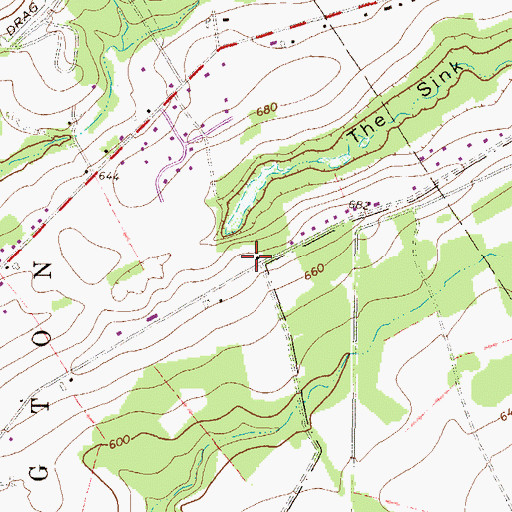 Topographic Map of Laurel Ridge School, PA