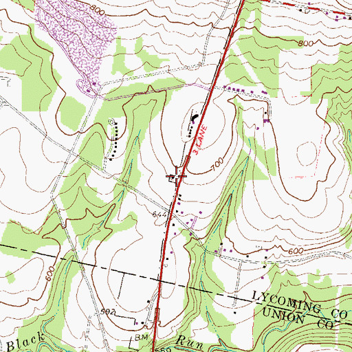 Topographic Map of Somerset School, PA