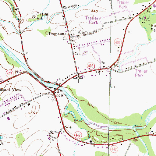 Topographic Map of Fairview School, PA