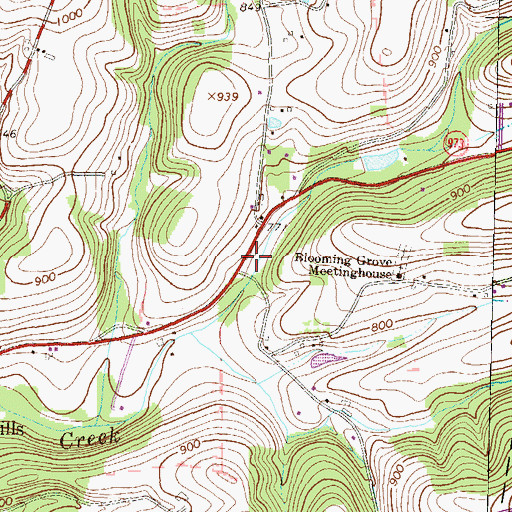 Topographic Map of Klumps School (historical), PA