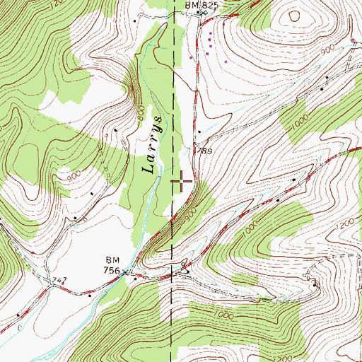 Topographic Map of Greenwood School (historical), PA