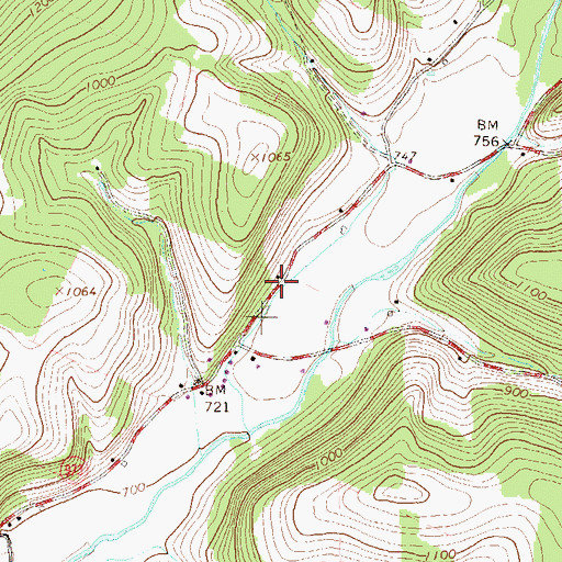 Topographic Map of Main Creek School, PA