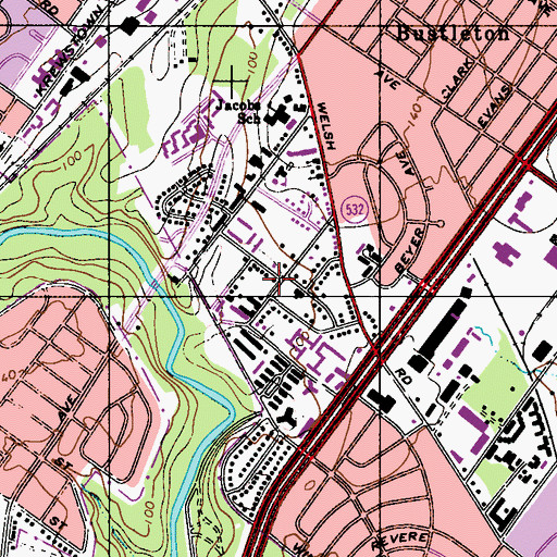 Topographic Map of Lagrange, PA