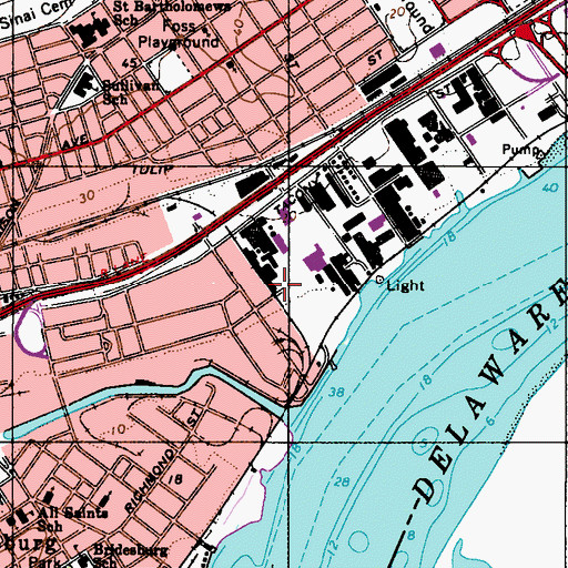 Topographic Map of Fitler, PA