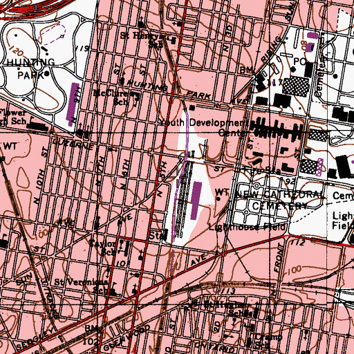 Topographic Map of Franklinville, PA