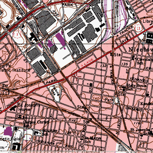 Topographic Map of Tioga, PA
