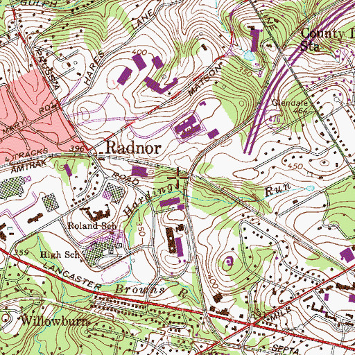 Topographic Map of Upton, PA