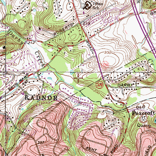 Topographic Map of The Hunt, PA