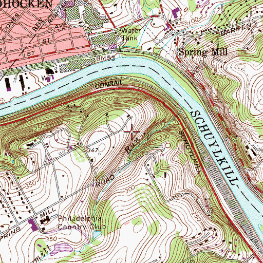 Topographic Map of West Spring Mills, PA