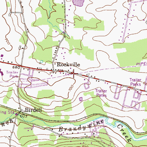 Topographic Map of Rocklyn, PA
