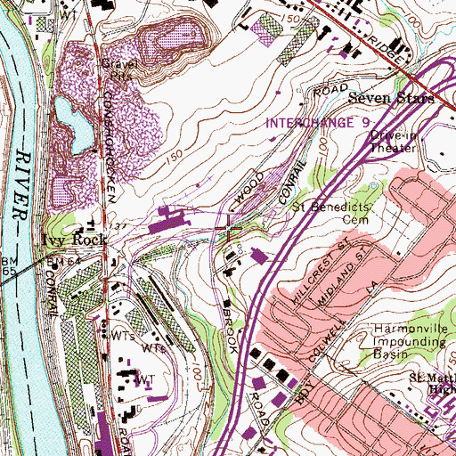 Topographic Map of Mill Road, PA