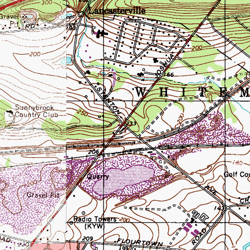 Topographic Map of Williams, PA