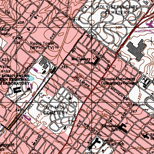 Topographic Map of Mermaid, PA