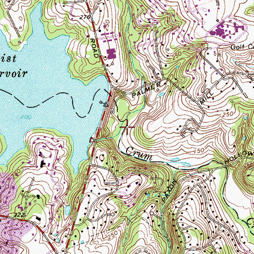 Topographic Map of Worrell, PA
