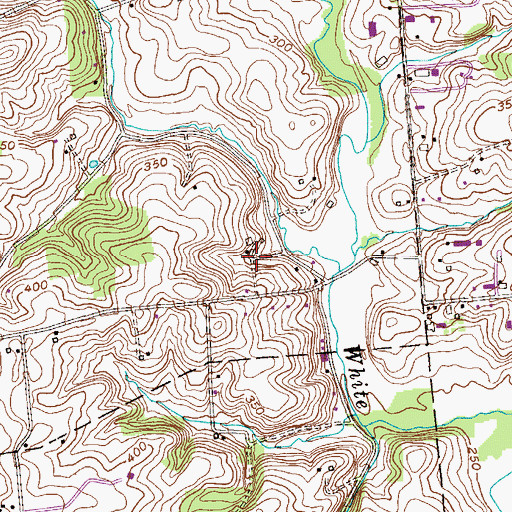 Topographic Map of New Garden Station, PA