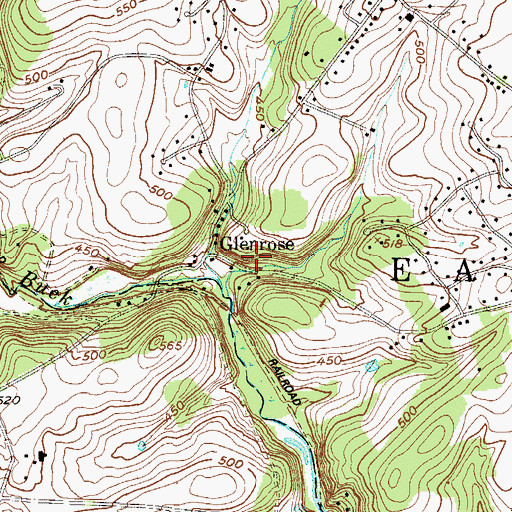 Topographic Map of Newlin Station (historical), PA