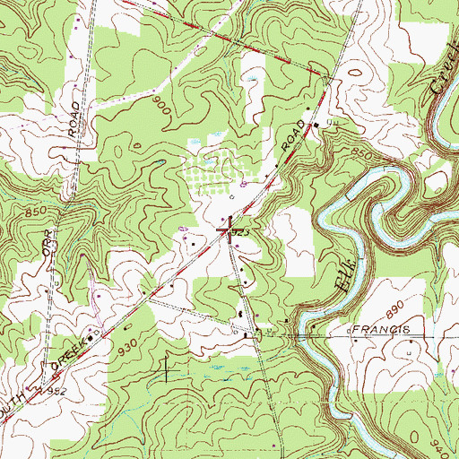 Topographic Map of Little Elk, PA