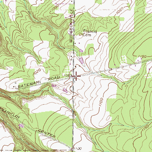 Topographic Map of Dowley Corners, PA
