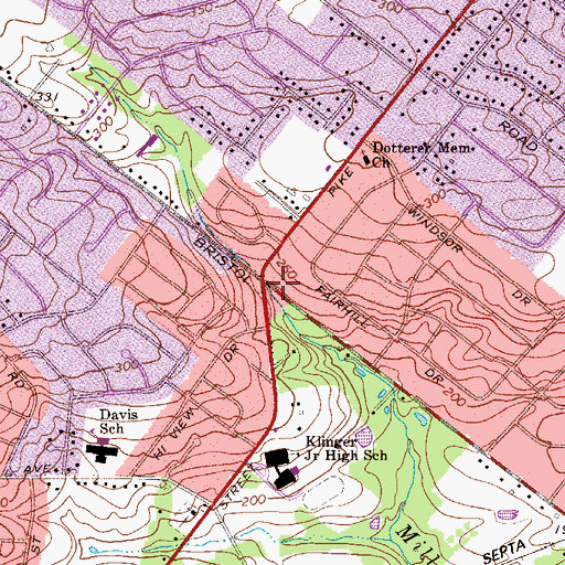 Topographic Map of Cornell, PA