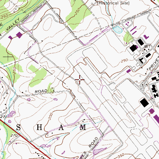 Topographic Map of Davis Grove, PA
