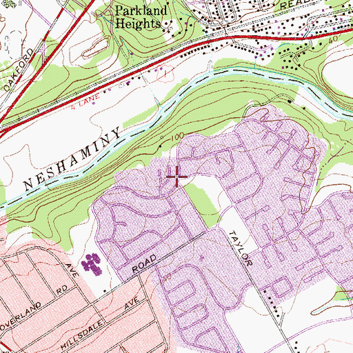 Topographic Map of Janney, PA